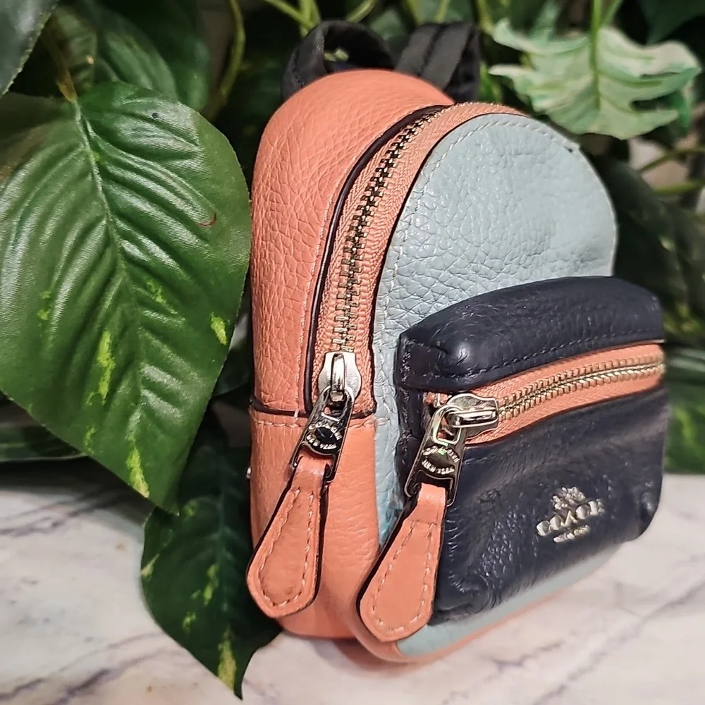 Coach Multicolor Mini Backpack Keychain - Picture 5 of 11